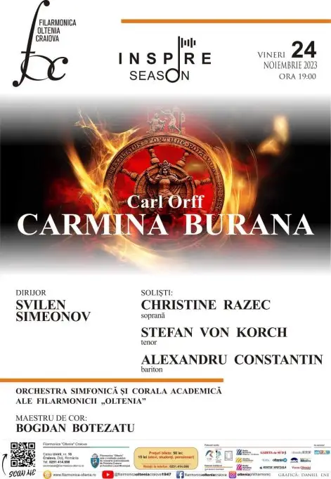 Tenorul Ştefan von Korch in concert pe 24 noiembrie la Filarmonica Oltenia din Craiova